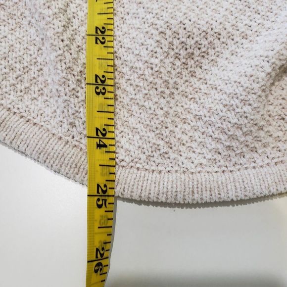 LC Lauren Conrad Soft Long Sleeve Cowl Neck Beige Sweater with Tie Hem, Medium - Picture 10 of 10